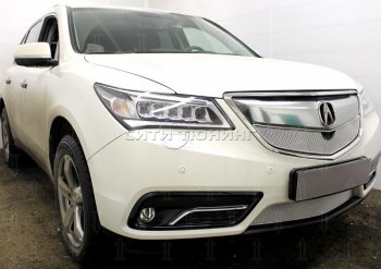 3 849 р. Нижняя решетка радиатора Allest Acura MDX YD3 дорестайлинг (2013-2016) (Хром)  с доставкой в г. Екатеринбург. Увеличить фотографию 3