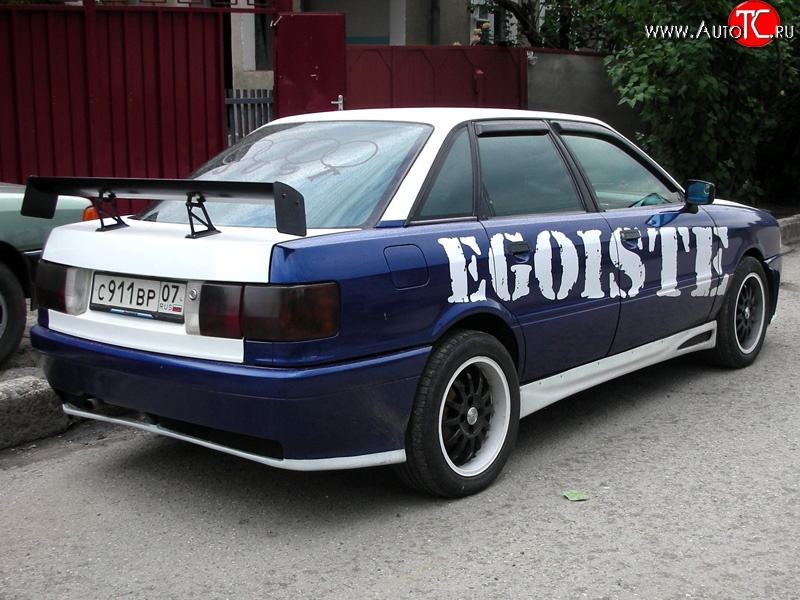 4 499 р. Накладка заднего бампера Rieger Audi 80 B4 седан (1992-1996)  с доставкой в г. Екатеринбург