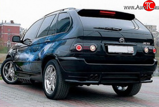 9 299 р. Накладка заднего бампера Тарантул BMW X5 E53 дорестайлинг (1999-2003) (Неокрашенная)  с доставкой в г. Екатеринбург