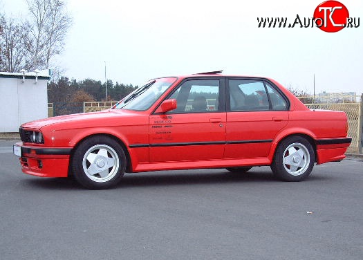 4 499 р. Пороги накладки Elegance BMW 3 серия E30 седан (1982-1991) (стеклопластик жёсткий, Неокрашенные)  с доставкой в г. Екатеринбург