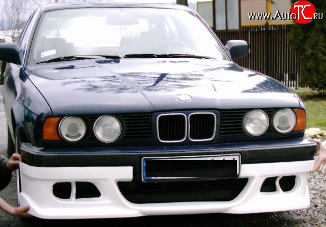 4 049 р. Накладка переднего бампера Street BMW 5 серия E34 седан дорестайлинг (1988-1994) (стеклопластик жёсткий, Неокрашенная)  с доставкой в г. Екатеринбург