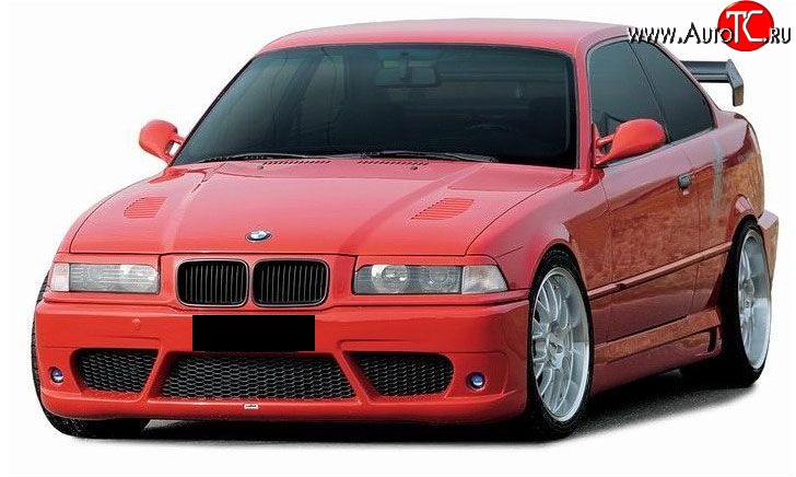 3 999 р. Передний бампер Lumma style BMW 3 серия E36 седан (1990-2000) (Неокрашенный)  с доставкой в г. Екатеринбург