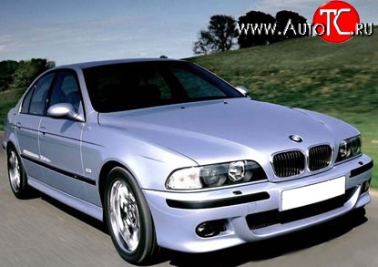 8 149 р. Передний бампер M-Technic BMW 5 серия E39 седан рестайлинг (2000-2003) (Без сетки, Неокрашенный)  с доставкой в г. Екатеринбург