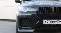 4 749 р. Накладки Global-Tuning на передний бампер автомобиля  BMW X6  E71 (2008-2014) дорестайлинг, рестайлинг (Неокрашенная)  с доставкой в г. Екатеринбург. Увеличить фотографию 4