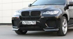 4 749 р. Накладки Global-Tuning на передний бампер автомобиля  BMW X6  E71 (2008-2014) дорестайлинг, рестайлинг (Неокрашенная)  с доставкой в г. Екатеринбург. Увеличить фотографию 6