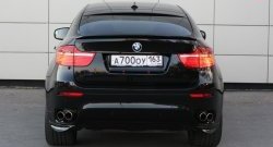 4 749 р. Накладки Global-Tuning на задний бампер автомобиля BMW X6 E71 дорестайлинг (2008-2012) (Неокрашенные)  с доставкой в г. Екатеринбург. Увеличить фотографию 3