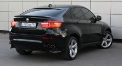 4 749 р. Накладки Global-Tuning на задний бампер автомобиля BMW X6 E71 дорестайлинг (2008-2012) (Неокрашенные)  с доставкой в г. Екатеринбург. Увеличить фотографию 4