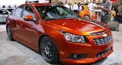 4 199 р. Пороги накладки Z-Line Chevrolet Cruze J300 седан дорестайлинг (2009-2012) (Неокрашенные)  с доставкой в г. Екатеринбург. Увеличить фотографию 3