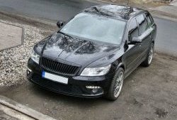 859 р. Реснички на фары СТ Skoda Octavia A5 рестайлинг универсал (2008-2013) (Неокрашенные)  с доставкой в г. Екатеринбург. Увеличить фотографию 4