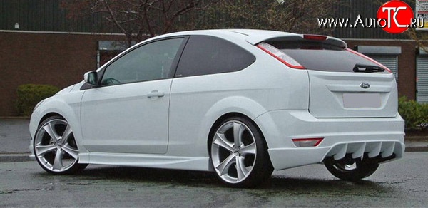 7 599 р. Накладка заднего бампера Loder 1899  Ford Focus  2 (2007-2011) хэтчбэк 3 дв. рестайлинг, хэтчбэк 5 дв. рестайлинг (Неокрашенная)  с доставкой в г. Екатеринбург