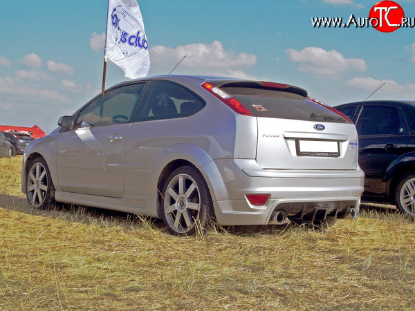 7 799 р. Юбка-диффузор заднего бампера Sport Ford Focus 2 хэтчбэк 3 дв. дорестайлинг (2004-2007) (Неокрашенная)  с доставкой в г. Екатеринбург