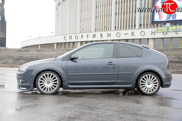 5 899 р. Пороги накладки Sport Ford Focus 2 хэтчбэк 3 дв. дорестайлинг (2004-2007) (Неокрашенные)  с доставкой в г. Екатеринбург