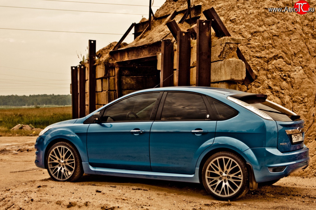 6 999 р. Пороги накладки ST Ford Focus 2  седан дорестайлинг (2004-2008) (Неокрашенные)  с доставкой в г. Екатеринбург