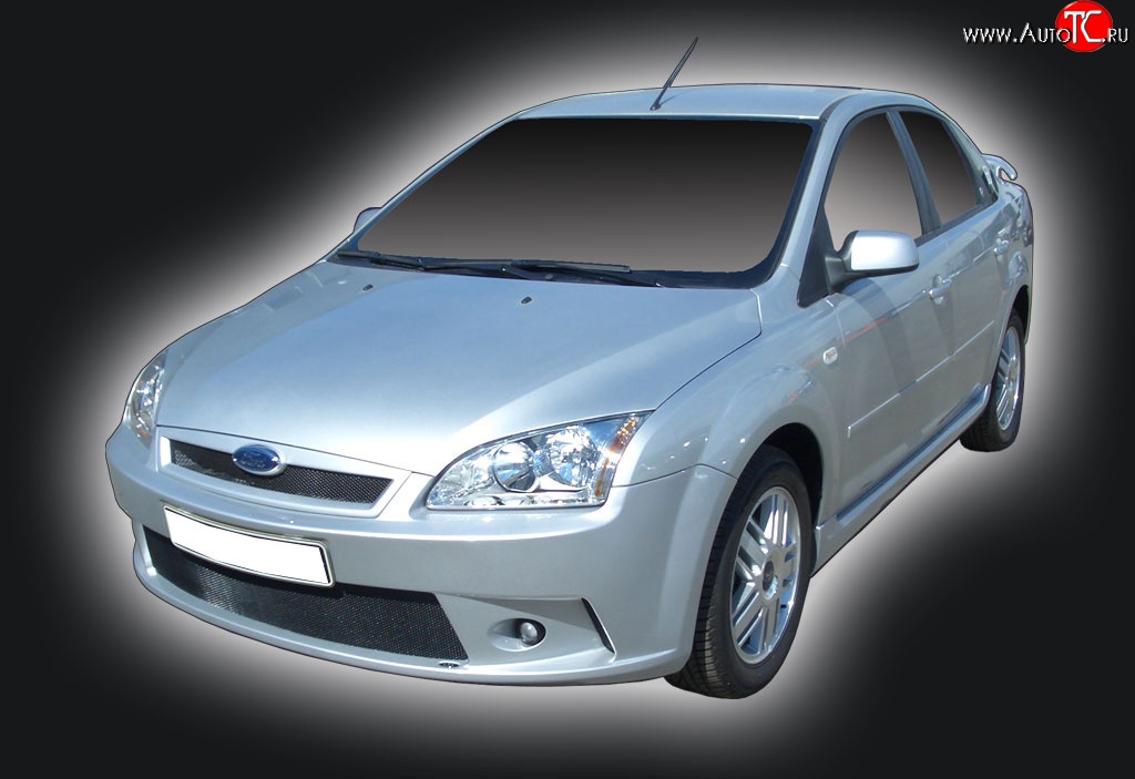 2 549 р. Решётка радиатора GT Dynamics Ford Focus 2 хэтчбэк 3 дв. дорестайлинг (2004-2007) (Неокрашенная)  с доставкой в г. Екатеринбург