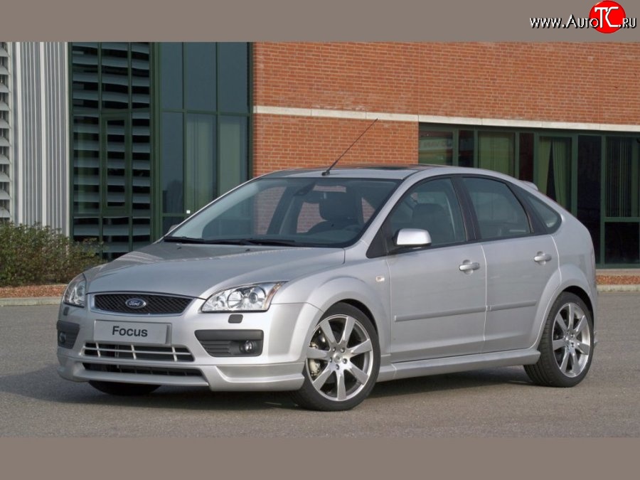 5 699 р. Накладка переднего бампера MS Ford Focus 2  седан дорестайлинг (2004-2008) (Неокрашенная)  с доставкой в г. Екатеринбург