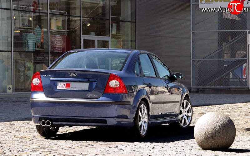 5 699 р. Накладка бампера MS Ford Focus 2  седан дорестайлинг (2004-2008) (Неокрашенная)  с доставкой в г. Екатеринбург