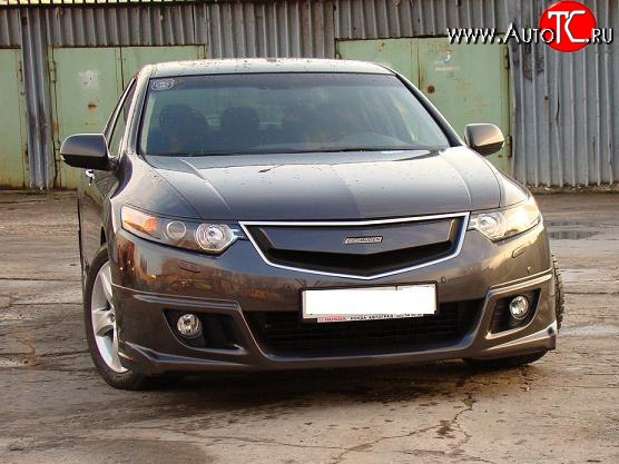 9 399 р. Юбка переднего бампера MUGEN  Honda Accord  CU (2008-2011) седан дорестайлинг (Неокрашенная)  с доставкой в г. Екатеринбург