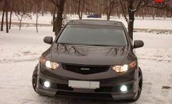 27 799 р. Передний бампер MUGEN  Honda Accord  CU (2008-2011) седан дорестайлинг (Неокрашенный)  с доставкой в г. Екатеринбург. Увеличить фотографию 2