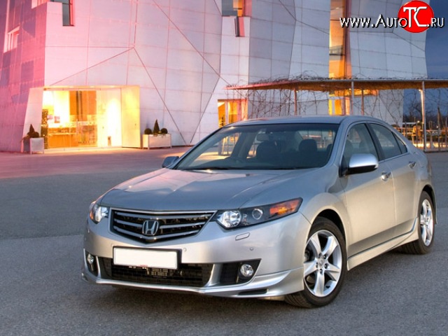 6 199 р. Накладка переднего бампера Type-S  Honda Accord  CU (2008-2011) седан дорестайлинг (Неокрашенная)  с доставкой в г. Екатеринбург