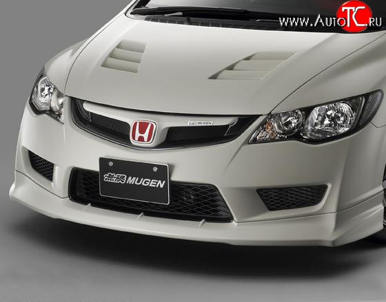 27 999 р. Пластиковый капот Mugen Style  Honda Civic  FD (2005-2011) седан дорестайлинг, седан рестайлинг (Неокрашенный)  с доставкой в г. Екатеринбург