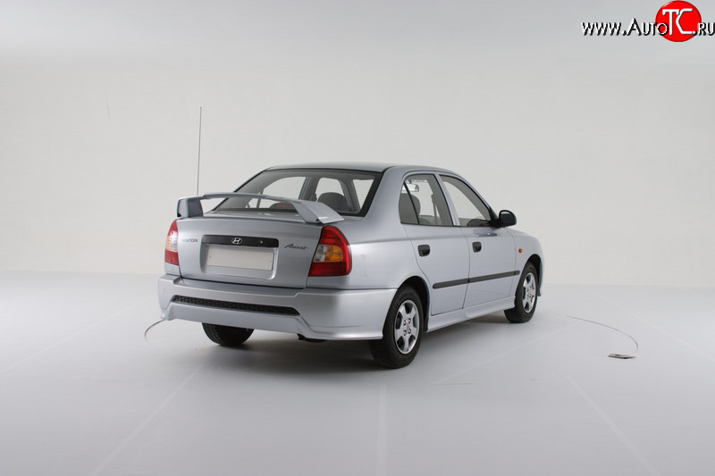 2 049 р. Пороги накладки Классик Hyundai Accent седан ТагАЗ (2001-2012) (Неокрашенные)  с доставкой в г. Екатеринбург