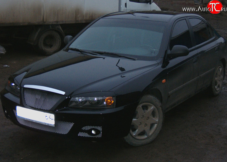 3 399 р. Передний бампер M-VRS Hyundai Elantra XD седан дорестайлинг (2000-2003) (Неокрашенный)  с доставкой в г. Екатеринбург