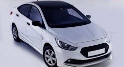 1 099 р. Реснички Sport Hyundai Solaris RBr хэтчбэк дорестайлинг (2010-2014) (Неокрашенные)  с доставкой в г. Екатеринбург. Увеличить фотографию 2