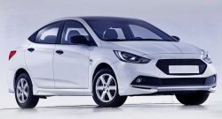 1 099 р. Реснички Sport Hyundai Solaris RBr хэтчбэк дорестайлинг (2010-2014) (Неокрашенные)  с доставкой в г. Екатеринбург. Увеличить фотографию 4