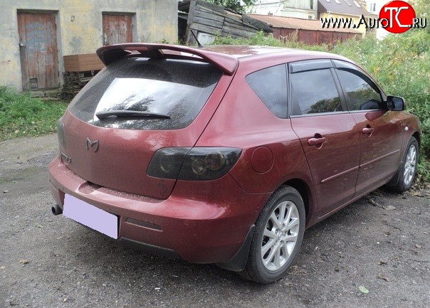 7 319 р. Спойлер Racing Mazda 3/Axela BK дорестайлинг, хэтчбэк (2003-2006) (Неокрашенный)  с доставкой в г. Екатеринбург