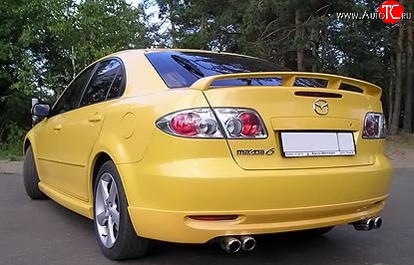 7 349 р. Накладка заднего бампера AERO Mazda 6 GG седан дорестайлинг (2002-2005) (Неокрашенная)  с доставкой в г. Екатеринбург