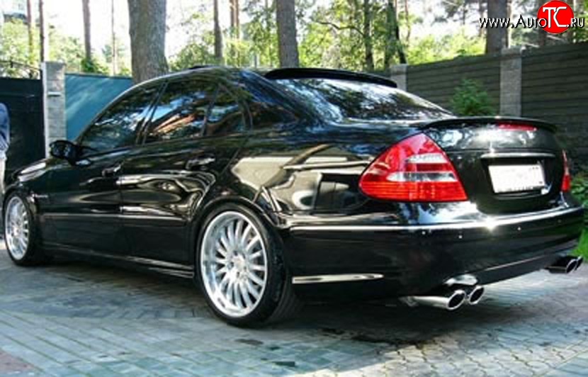 2 699 р. Козырёк AMG на заднее лобовое стекло автомобиля  Mercedes-Benz E-Class  W211 (2002-2009) дорестайлинг седан, рестайлинг седан (Неокрашенный)  с доставкой в г. Екатеринбург