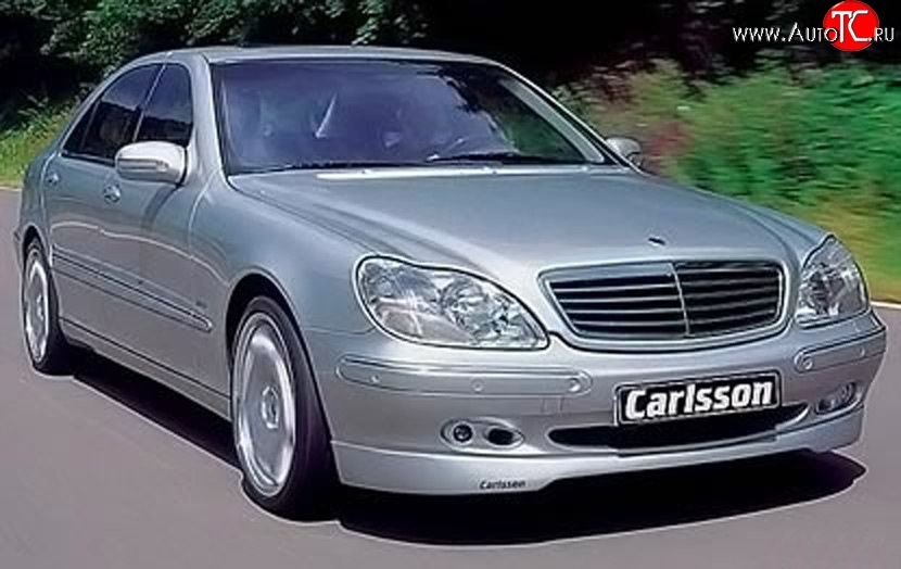 8 949 р. Накладка переднего бампера CARLSSON Mercedes-Benz S class W220 (1998-2005) (Неокрашенная)  с доставкой в г. Екатеринбург