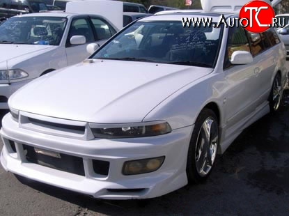 9 299 р. Пороги накладки Dolphin Mitsubishi Galant 8  дорестайлинг седан (1996-1998) (Неокрашенные)  с доставкой в г. Екатеринбург