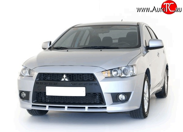 22 899 р. Передний бампер Standart Plus Mitsubishi Lancer 10 хэтчбэк дорестайлинг (2007-2010) (Неокрашенный)  с доставкой в г. Екатеринбург