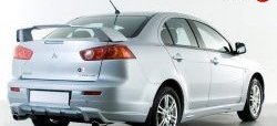 3 599 р. Накладка заднего бампера Elegance Mitsubishi Lancer 10 седан рестайлинг (2011-2017) (Неокрашенная)  с доставкой в г. Екатеринбург. Увеличить фотографию 2