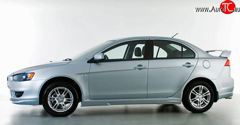 3 599 р. Пороги накладки Elegance Mitsubishi Lancer 10 седан дорестайлинг (2007-2010) (Неокрашенные)  с доставкой в г. Екатеринбург