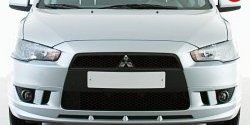 3 599 р. Накладка переднего бампера Elegance Mitsubishi Lancer 10 хэтчбэк дорестайлинг (2007-2010) (Неокрашенная)  с доставкой в г. Екатеринбург. Увеличить фотографию 3