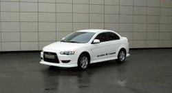 4 749 р. Пороги накладки Global-Tuning Mitsubishi Lancer 10 хэтчбэк дорестайлинг (2007-2010) (Неокрашенные)  с доставкой в г. Екатеринбург. Увеличить фотографию 2