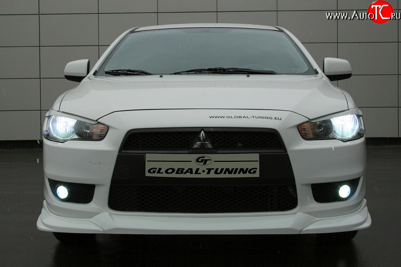 699 р. Реснички Mitsubishi Global-Tuning Mitsubishi Lancer 10 хэтчбэк дорестайлинг (2007-2010) (Неокрашенные)  с доставкой в г. Екатеринбург