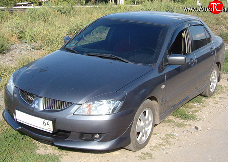 5 499 р. Накладка переднего бампера M-VRS Mitsubishi Lancer 9 1-ый рестайлинг универсал (2003-2005) (Неокрашенная)  с доставкой в г. Екатеринбург