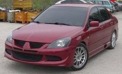 15 999 р. Передний бампер Evo Mitsubishi Lancer 9 2-ой рестайлинг седан (2005-2009) (Без сетки, Неокрашенный)  с доставкой в г. Екатеринбург. Увеличить фотографию 2