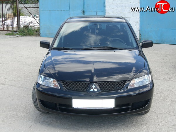 849 р. Комплект широких ресничек Evo V2  Mitsubishi Lancer  9 (2003-2009) 1-ый рестайлинг седан, 1-ый рестайлинг универсал, 2-ой рестайлинг седан, 2-ой рестайлинг универсал (Неокрашенные)  с доставкой в г. Екатеринбург