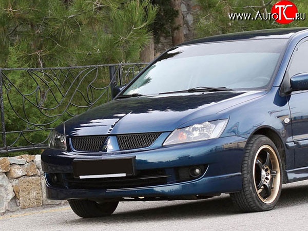 5 749 р. Накладка переднего бампера Sport 2.0 Mitsubishi Lancer 9 2-ой рестайлинг седан (2005-2009) (Неокрашенная)  с доставкой в г. Екатеринбург