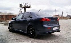 4 999 р. Накладка Zodiak под одинарный выхлоп на задний бампер  Mitsubishi Lancer  10 (2007-2017) седан дорестайлинг, седан рестайлинг (Неокрашенная)  с доставкой в г. Екатеринбург. Увеличить фотографию 4