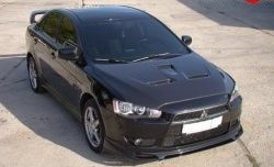 4 849 р. Накладка Zodiak на передний бампер  Mitsubishi Lancer  10 (2007-2017) седан дорестайлинг, хэтчбэк дорестайлинг, седан рестайлинг, хэтчбек 5 дв рестайлинг (Неокрашенная)  с доставкой в г. Екатеринбург. Увеличить фотографию 4