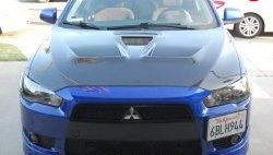 31 799 р. Пластиковый капот Evo Mitsubishi Lancer 10 хэтчбэк дорестайлинг (2007-2010) (Неокрашенный)  с доставкой в г. Екатеринбург. Увеличить фотографию 10