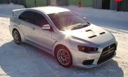 31 799 р. Пластиковый капот Evo Mitsubishi Lancer 10 хэтчбэк дорестайлинг (2007-2010) (Неокрашенный)  с доставкой в г. Екатеринбург. Увеличить фотографию 3