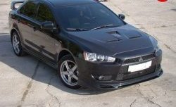 31 799 р. Пластиковый капот Evo Mitsubishi Lancer 10 хэтчбэк дорестайлинг (2007-2010) (Неокрашенный)  с доставкой в г. Екатеринбург. Увеличить фотографию 5