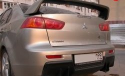 5 399 р. Накладка Evo на задний бампер Mitsubishi Lancer 10 седан рестайлинг (2011-2017) (Неокрашенная)  с доставкой в г. Екатеринбург. Увеличить фотографию 3