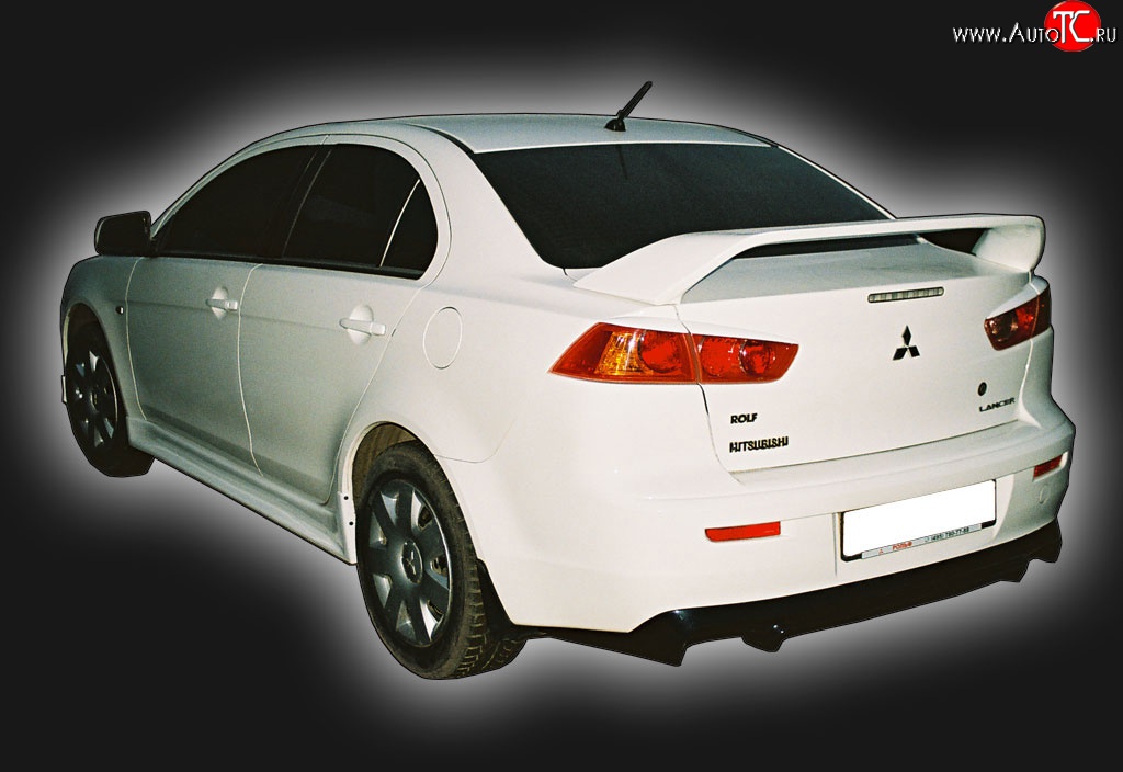 4 249 р. Накладка заднего бампера GT Dynamics Mitsubishi Lancer 10 седан рестайлинг (2011-2017) (Неокрашенная)  с доставкой в г. Екатеринбург